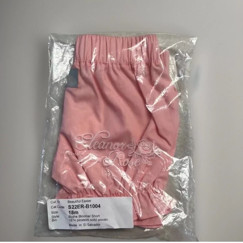 NWT Eleanor Rose Bloomers Girls Pink Bloomers Size 18M